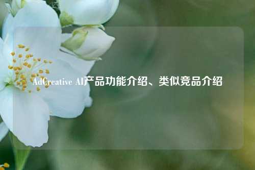 AdCreative AI产品功能介绍、类似竞品介绍